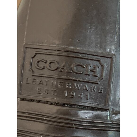Coach Leatherware Women's Monogram Rain Winter Boots Size 7B Brown 7485 EUC - Picture 8 of 11